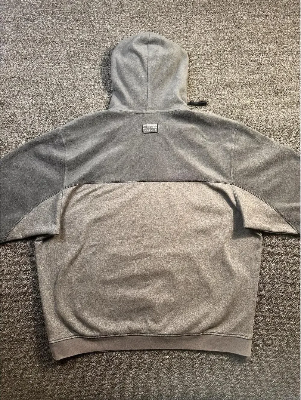RARE Adidas ColorBlock Fleece Gray Men’s Hoodie, Sz L